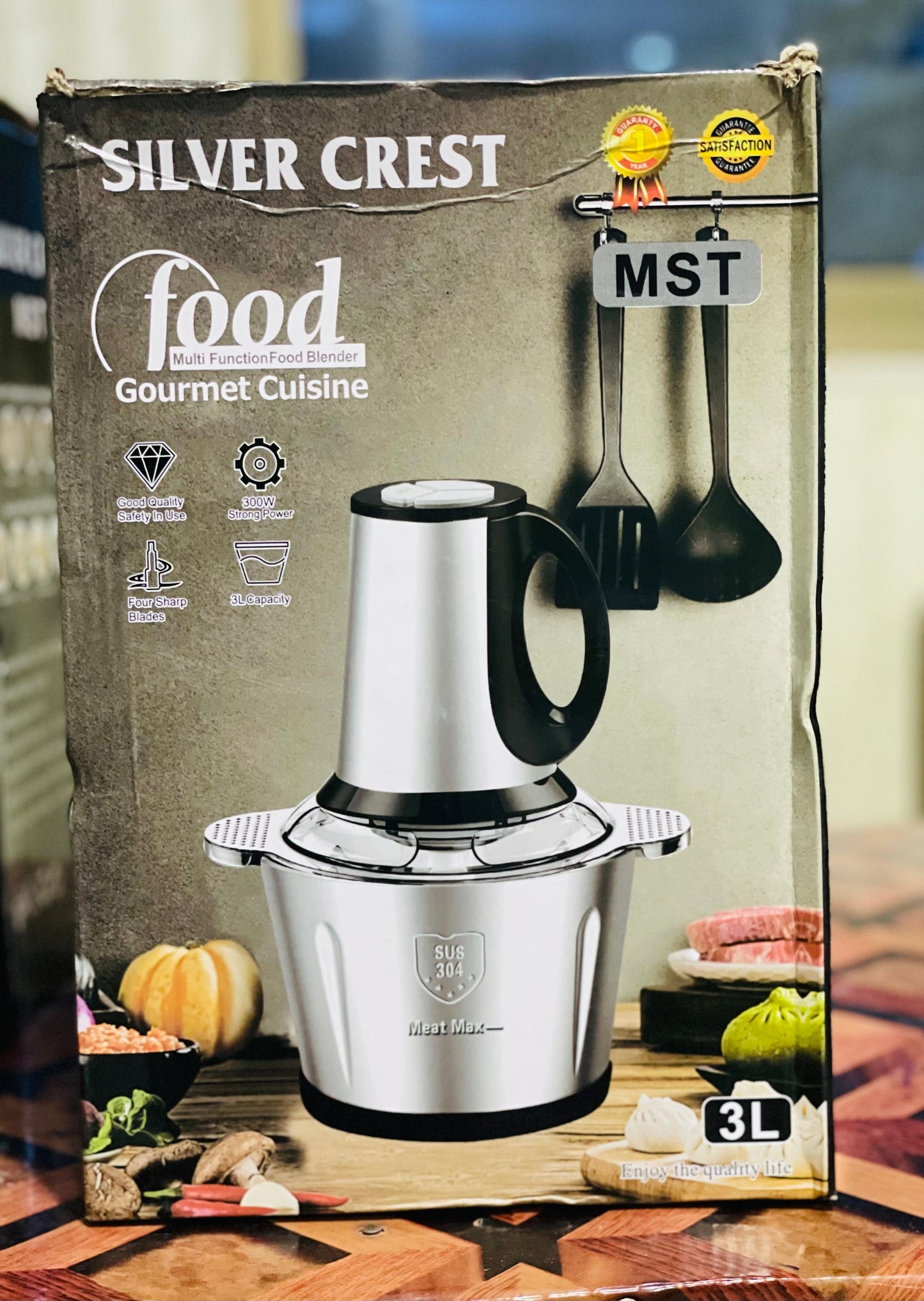 Silver Crest 3-in-1 Electric Food Processor & Meat Grinder