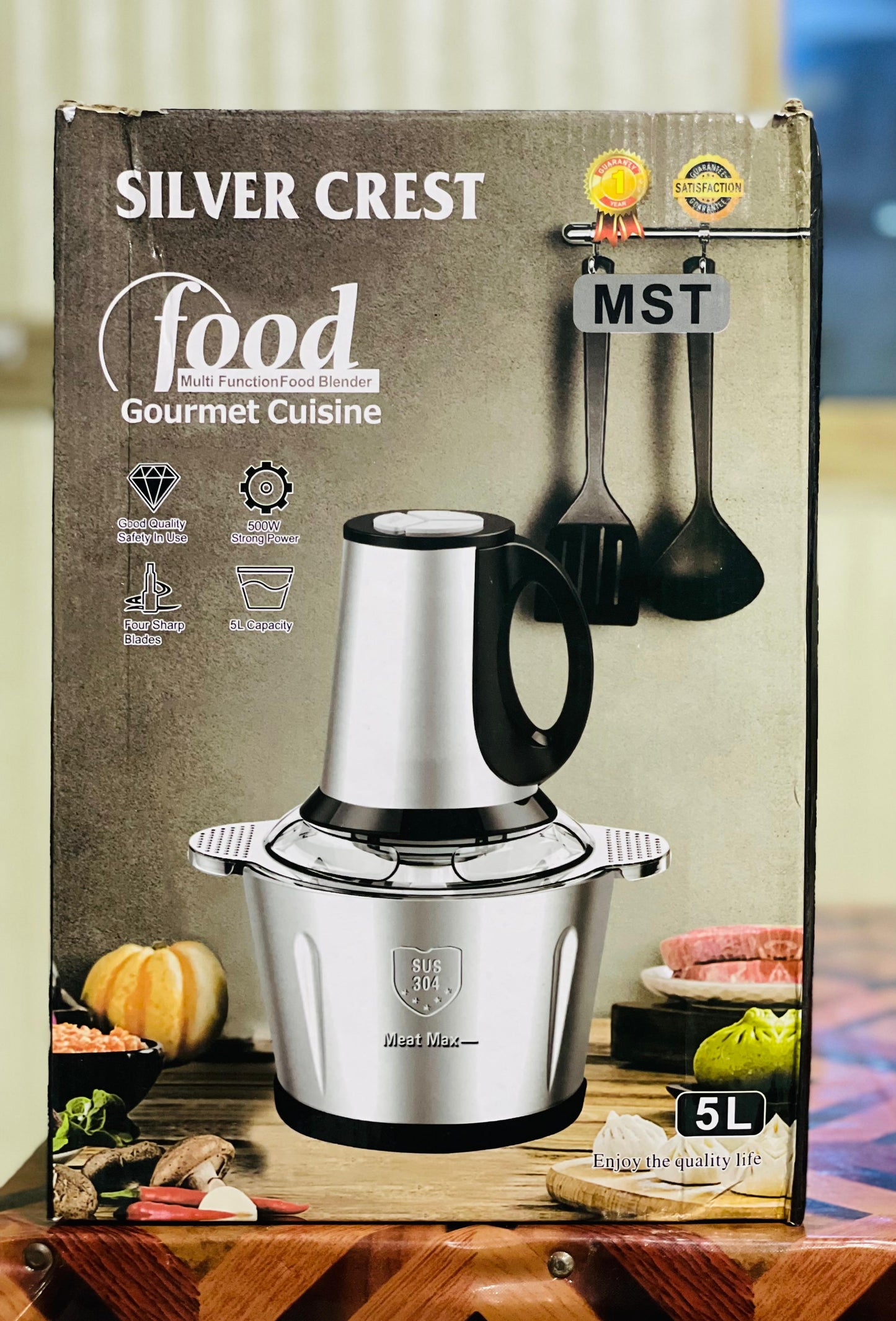 Silver Crest 3-in-1 Electric Food Processor & Meat Grinder