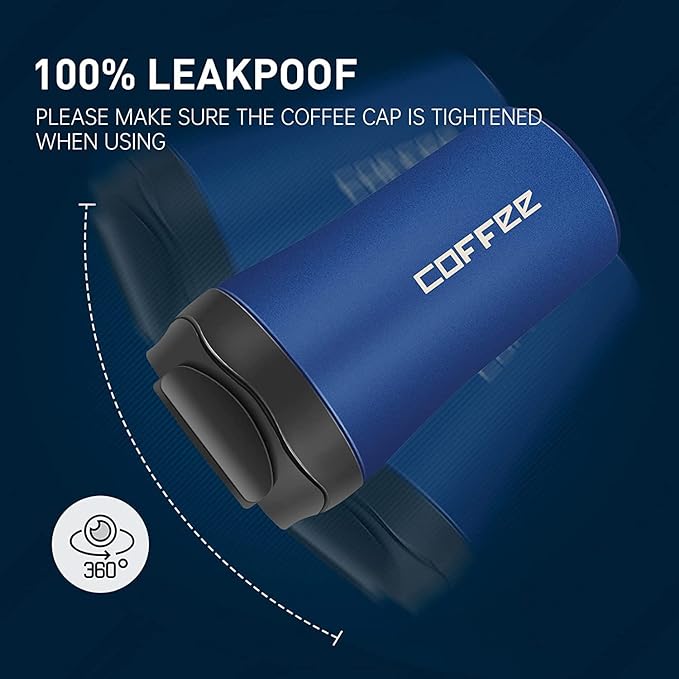 New Coffee Thermos with Dual Drink Sip and Straw