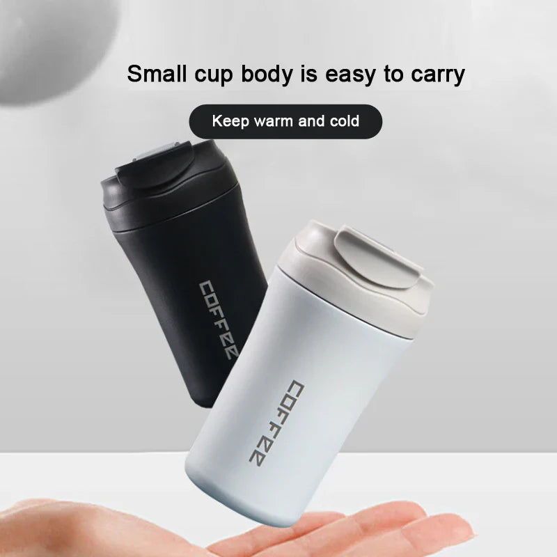 New Coffee Thermos with Dual Drink Sip and Straw