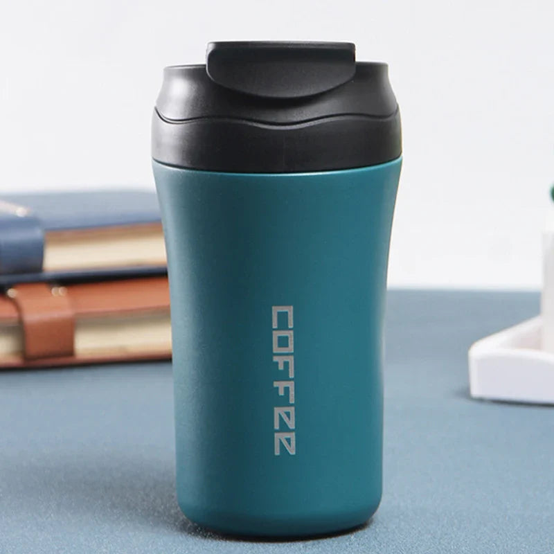 New Coffee Thermos with Dual Drink Sip and Straw