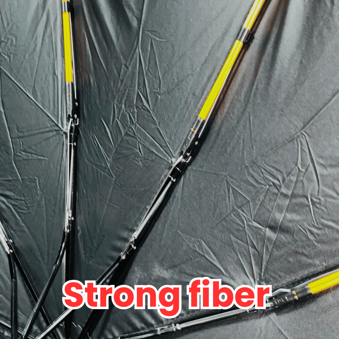 UV Protective Windproof Folding Umbrella with LED Light - Imported Quality with Leather Pouch