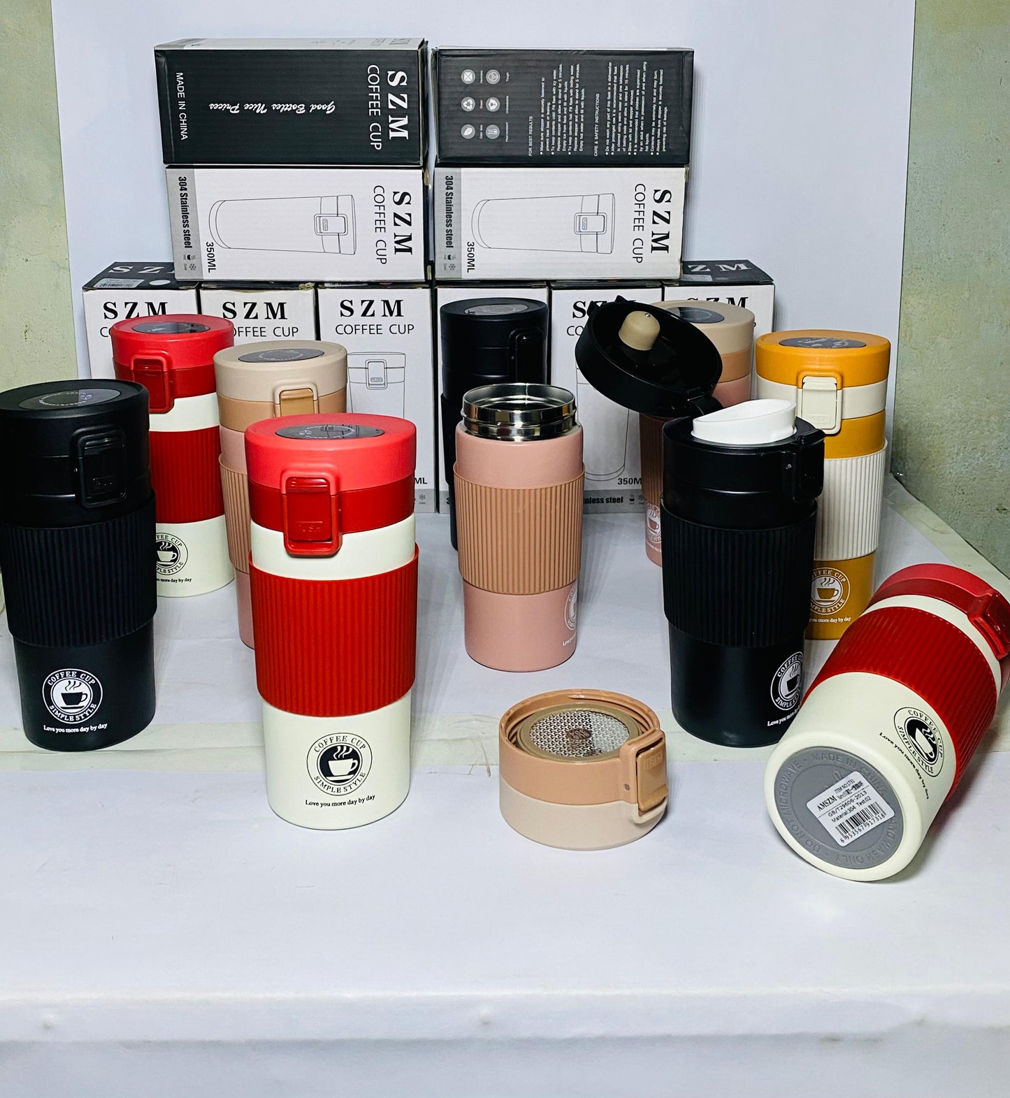 Stainless Steel Mug, Coffee Vacuum Cup(24-Hours Hot & Cold)