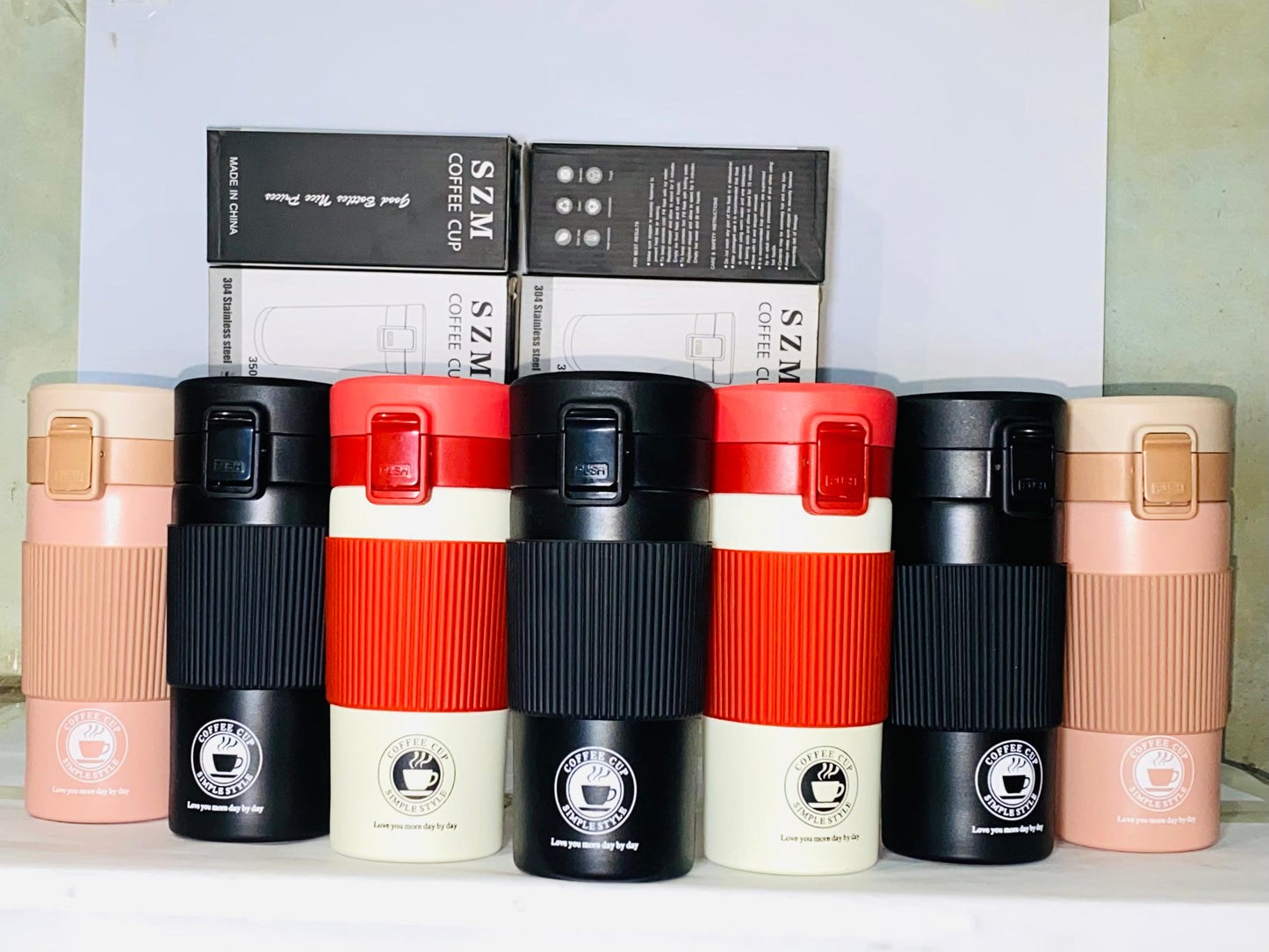 Stainless Steel Mug, Coffee Vacuum Cup(24-Hours Hot & Cold)