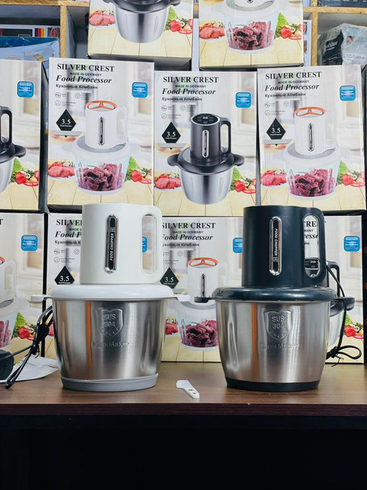 Silver Crest Meat Grinder Machine – 3L Electric Meat Chopper with Powerful Motor & Stainless Steel Body