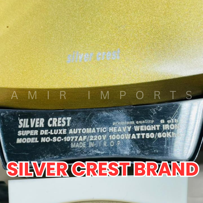 Silver Crest Dry Iron 1000W SC-1077AF | 2 Years Warranty | Non-Stick Heavy Weight Iron