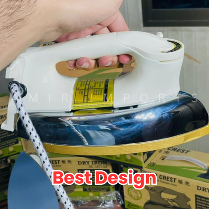Silver Crest Dry Iron 1000W SC-1077AF | 2 Years Warranty | Non-Stick Heavy Weight Iron