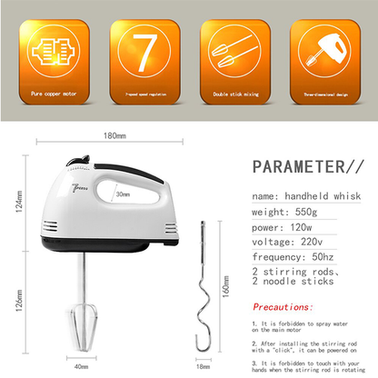 Electric Hand Mixer ( 7-Speed )