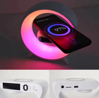 Mini G Type Wireless Charging Alarm Clock & Lamp