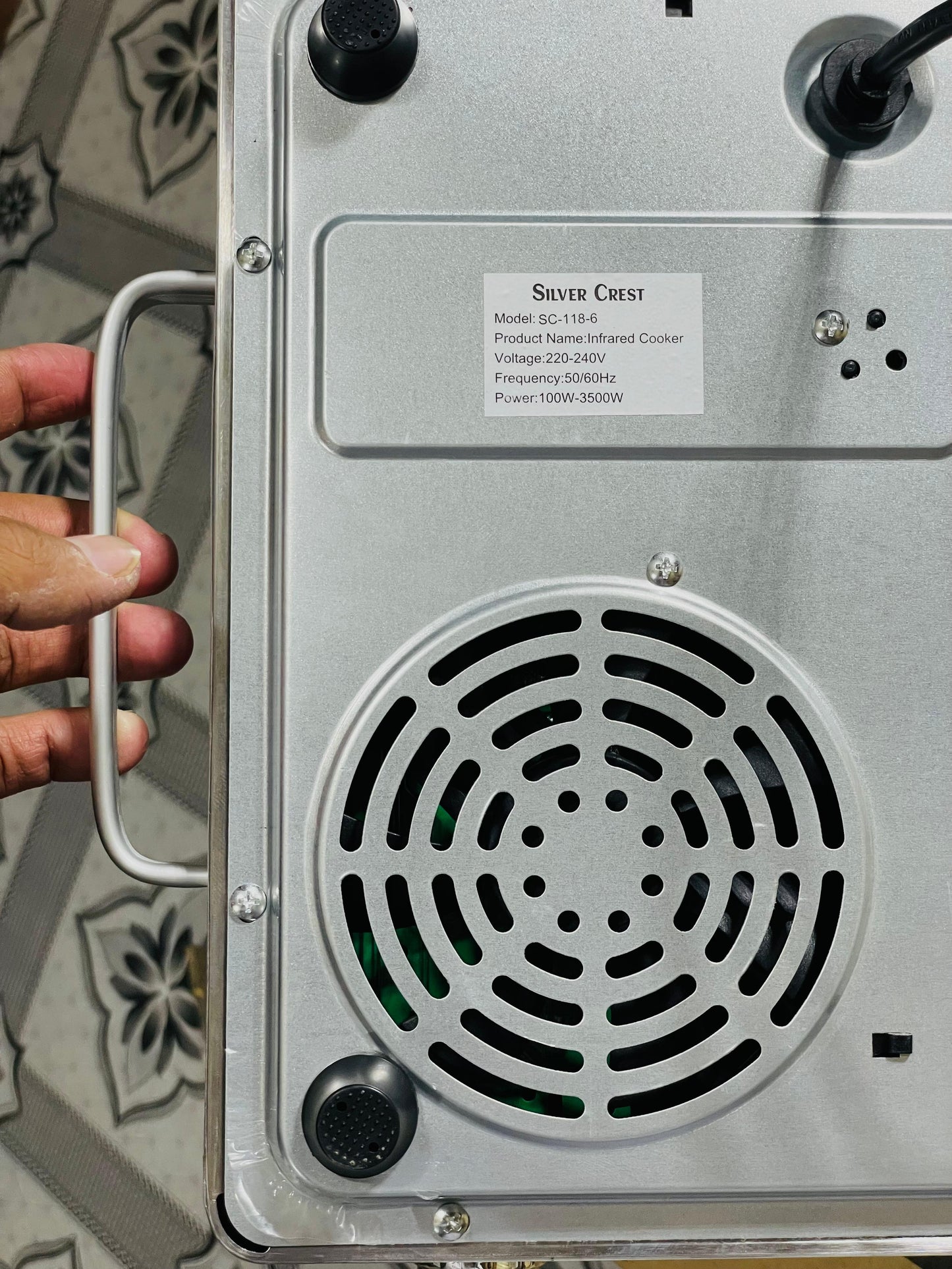 Silver Crest Electric Ceramic Hotplate | Adjustable Temperature Control | All Pots Compatible