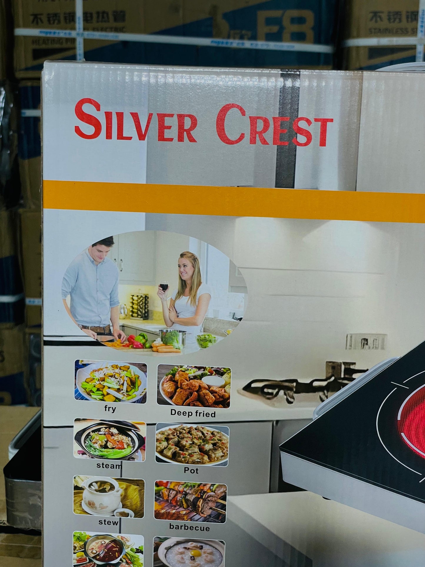 Silver Crest Electric Ceramic Hotplate | Adjustable Temperature Control | All Pots Compatible