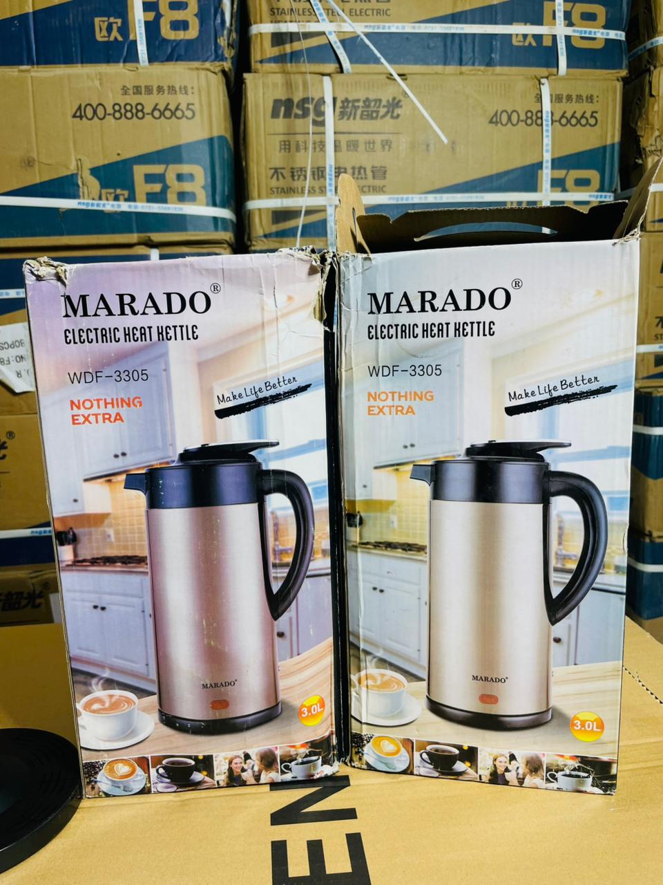 MARADO 3.5L Cordless Electric Kettle | Insulated Stainless Steel | 1000W Auto Shut-Off