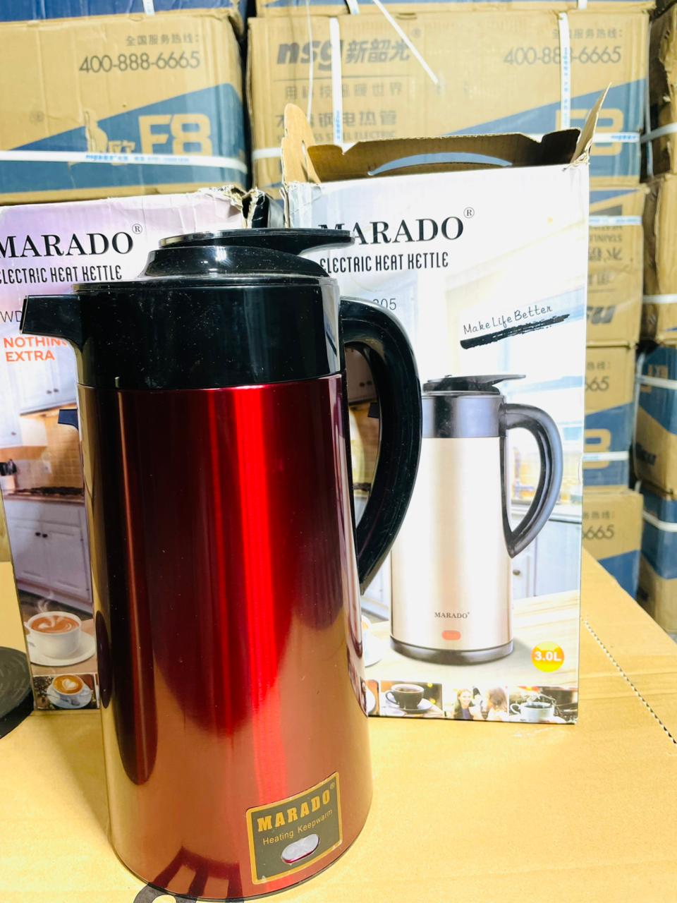 MARADO 3.5L Cordless Electric Kettle | Insulated Stainless Steel | 1000W Auto Shut-Off