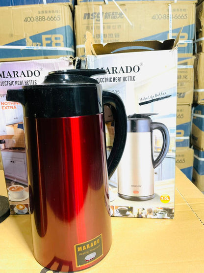 MARADO 3.5L Cordless Electric Kettle | Insulated Stainless Steel | 1000W Auto Shut-Off