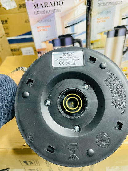 MARADO 3.5L Cordless Electric Kettle | Insulated Stainless Steel | 1000W Auto Shut-Off