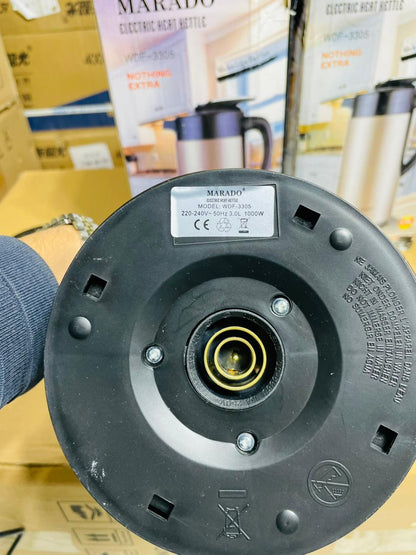 MARADO 3.5L Cordless Electric Kettle | Insulated Stainless Steel | 1000W Auto Shut-Off