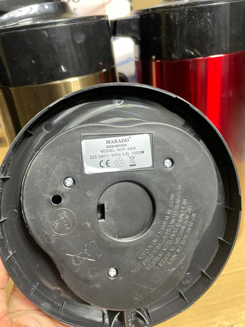 MARADO 3.5L Cordless Electric Kettle | Insulated Stainless Steel | 1000W Auto Shut-Off