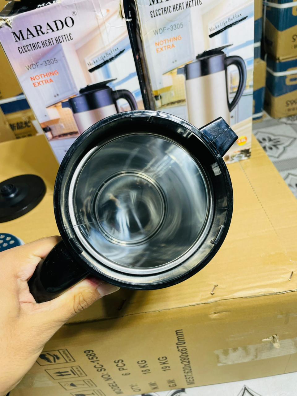 MARADO 3.5L Cordless Electric Kettle | Insulated Stainless Steel | 1000W Auto Shut-Off