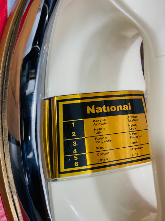 National Automatic Gold Iron 1000W | Japanese Heavy Duty Dry Iron | Non-Stick Gold Plated Soleplate