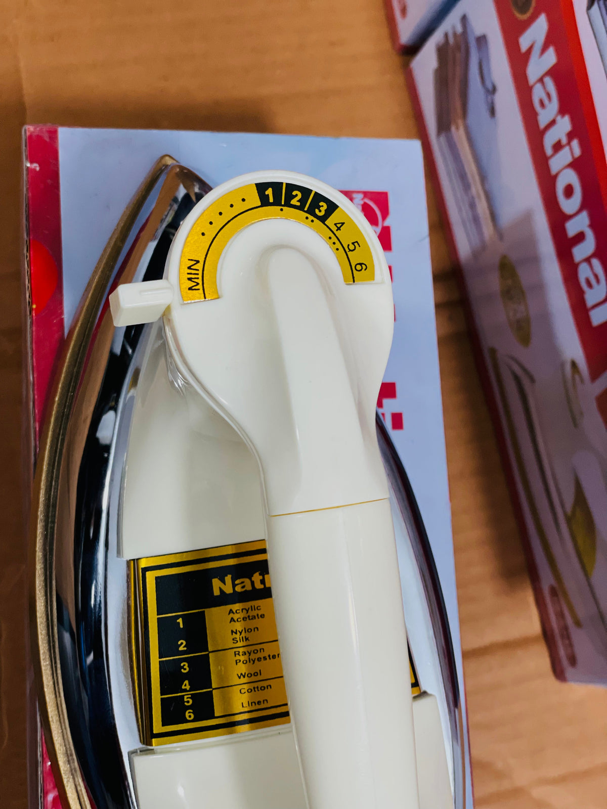 National Automatic Gold Iron 1000W | Japanese Heavy Duty Dry Iron | Non-Stick Gold Plated Soleplate