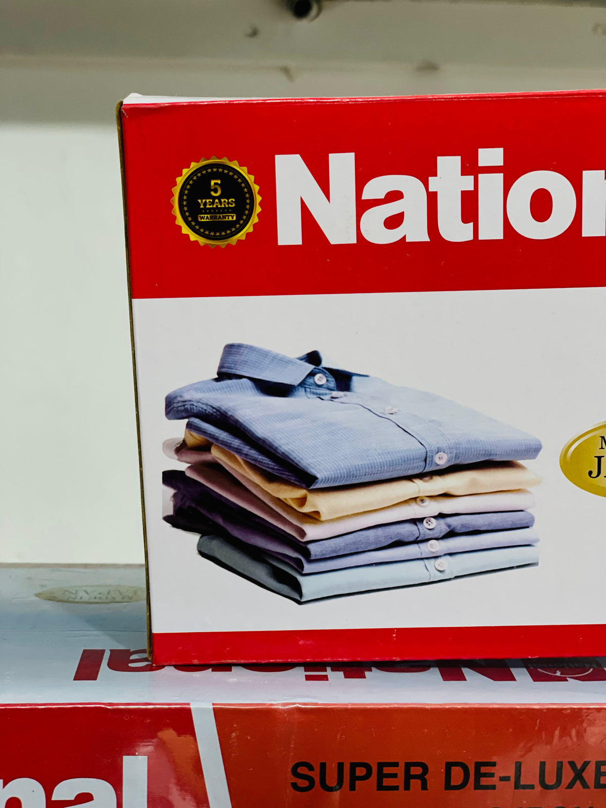 National Automatic Gold Iron 1000W | Japanese Heavy Duty Dry Iron | Non-Stick Gold Plated Soleplate