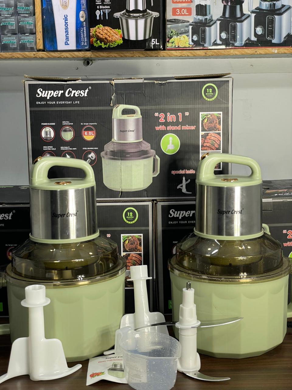 German Super Crest 6L Large Capacity Meat Chopper & Stand Mixer