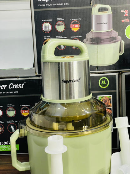 German Super Crest 6L Large Capacity Meat Chopper & Stand Mixer