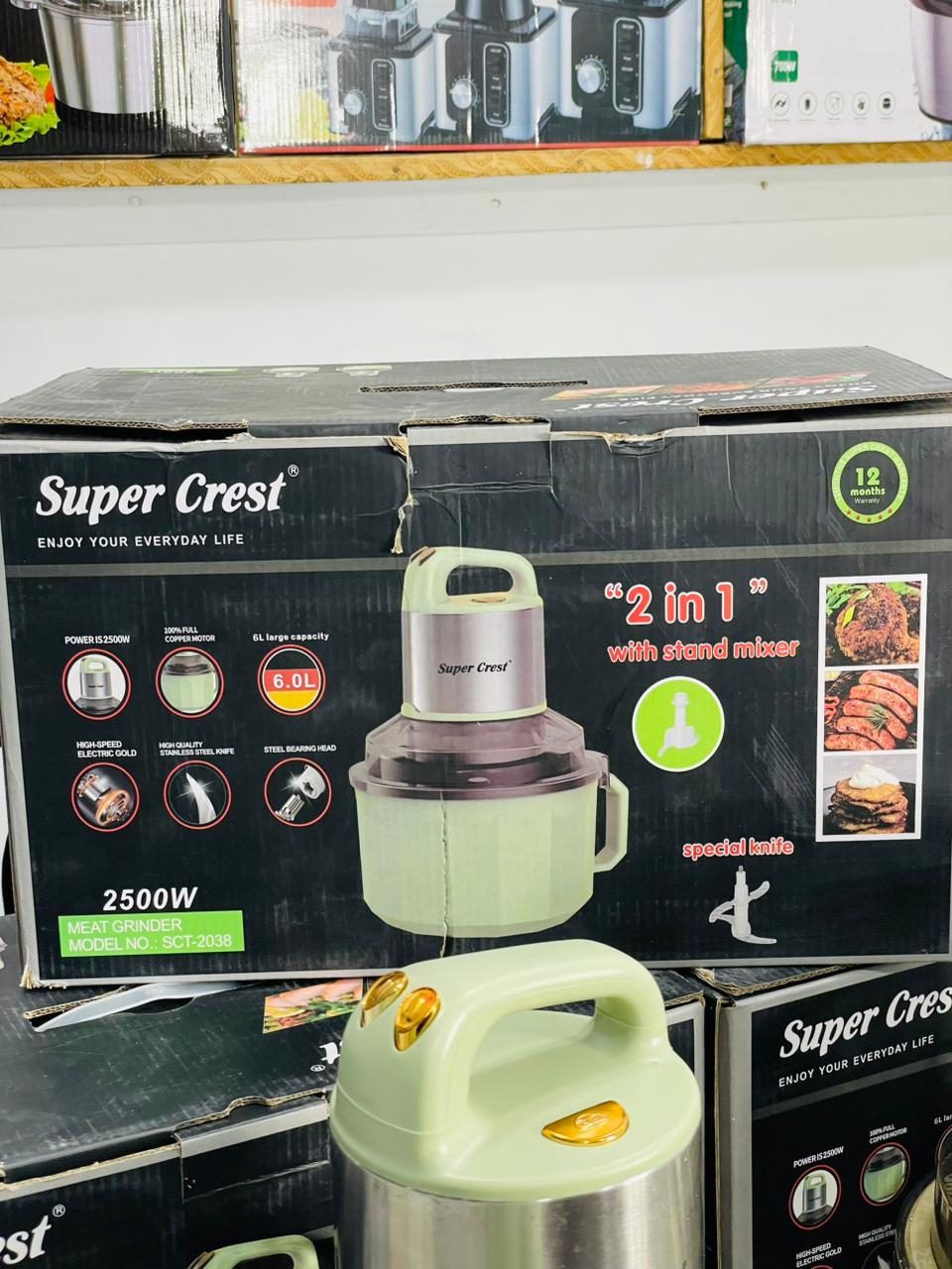 German Super Crest 6L Large Capacity Meat Chopper & Stand Mixer