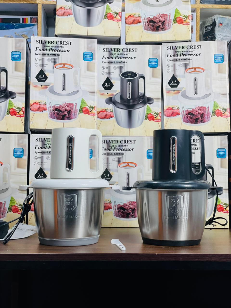 Silver Crest Meat Grinder Machine – 3L Electric Meat Chopper with Powerful Motor & Stainless Steel Body