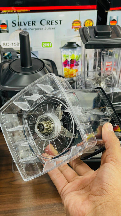 Silver Crest 2-in-1 Heavy Duty Blender & Grinder (2L Family Jar) – Crush, Blend & Grind in Seconds