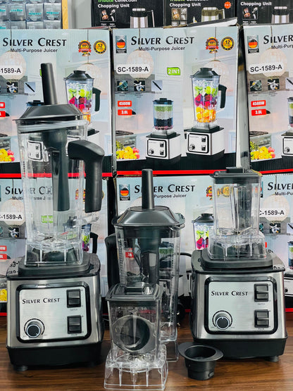 Silver Crest 2-in-1 Heavy Duty Blender & Grinder (2L Family Jar) – Crush, Blend & Grind in Seconds