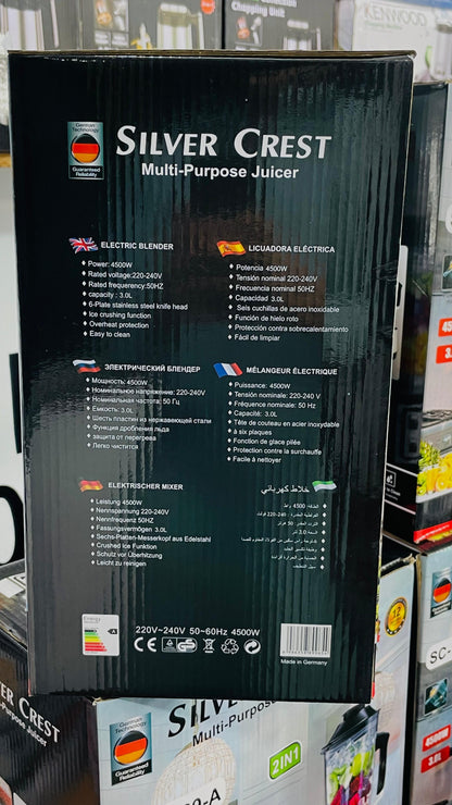 Silver Crest 2-in-1 Heavy Duty Blender & Grinder (2L Family Jar) – Crush, Blend & Grind in Seconds