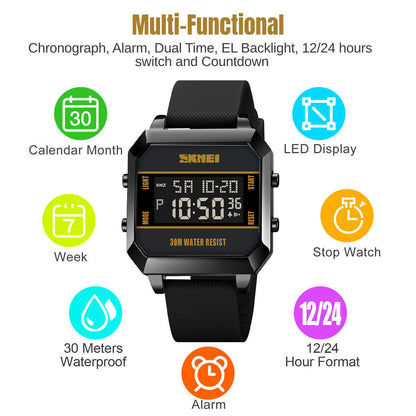 MEN'S DIGITAL IMPORTED SKlMl BRANDED WATCH